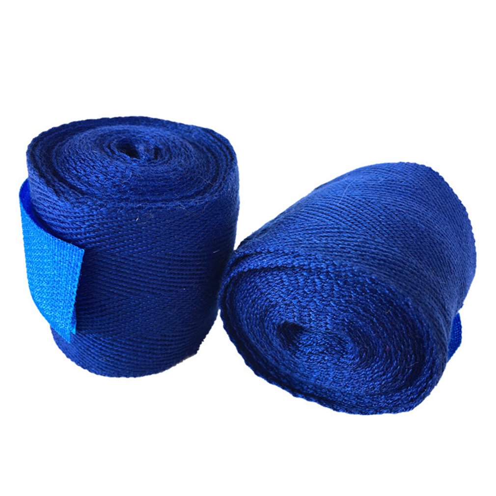 Breedte 5 Cm Lengte 2.5M Katoen Sport Band Sanda Muay Hand Wraps Professionele Thai Mma Taekwondo Boksen Bandage: WHITE