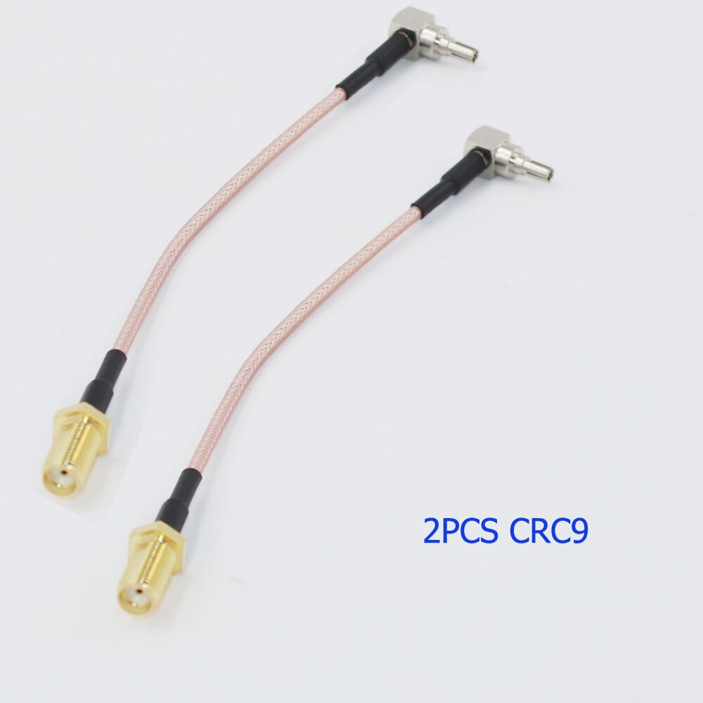 2 unids/lote SMA hembra a TS9 CRC9 Cable de extensión de Cable pigtail macho 12CM RG174 o RG316 para Antena 3G 4G: SMA-F to CRC9