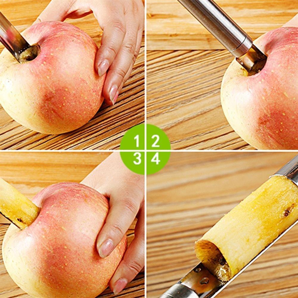 Rustfrit stål twist æble frugt pære frø fjerner køkken værktøj