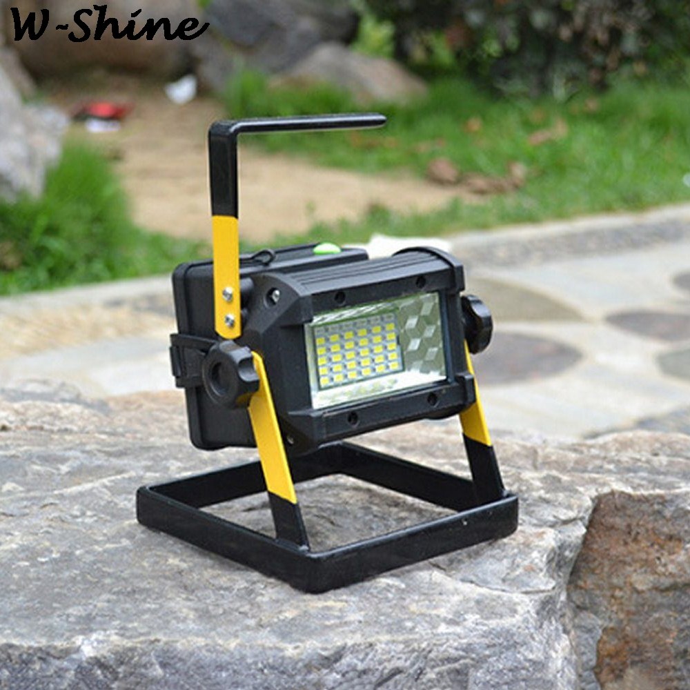 50W LED Flood Light 360 Degree Rotation 24 LED Light Outdoor Waterproof 3 Modes Lighting Spotlight Portable Construction Lamp