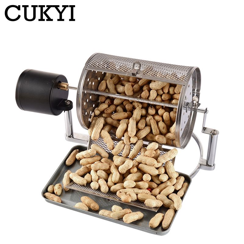 CUKYI Haushalt Elektrische Kaffee Röster Popcorn murmeln Braten Hersteller Cafe Bohnen Maschine Korn Backen Werkzeuge Trocknen Herde 110V-240V