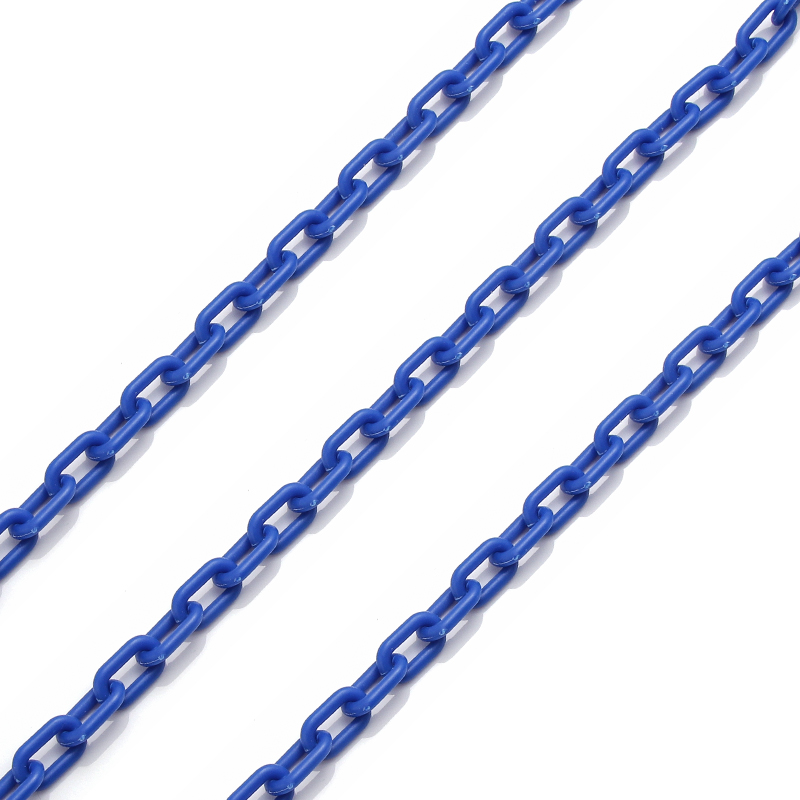 SAUVOO 5m Colorful Acrylic Link Chain Closed Soldered Cable Chain For Necklace Bracelet Making Plastic Chain Links 13.5x7.5mm: GRAY