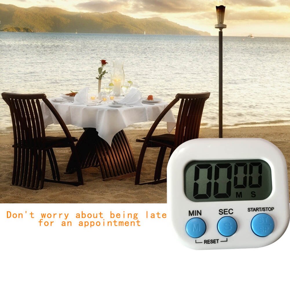 household Supplies Kitchen Timer LCD Display Home Kitchen Timer Square Baking Cooking Count Alarm Sleep Stopwatch