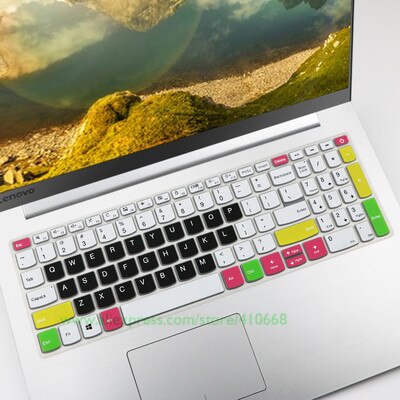 Silcone laptop notebook tastatur cover beskytter til lenovo yoga  c740 (15) c740-15 iml  c 740 15 iml 15.6 tommer med numeriske taster: Farve 3