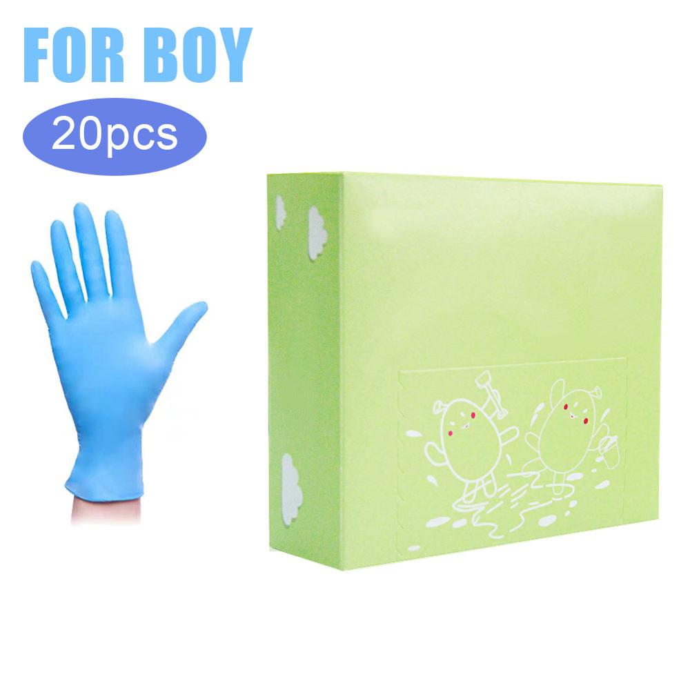 Guantes de nitrilo desechables para niños y niñas, manoplas para pintar con Graffiti, barro, d2, 20 unidades: For boys