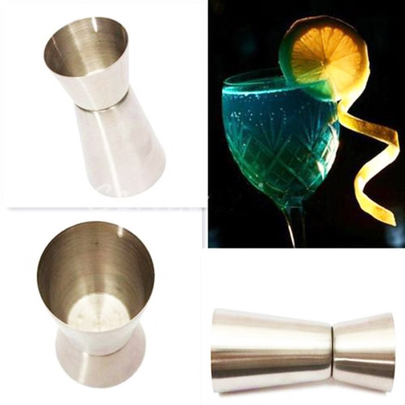 15/30ml Stainless Steel Cocktail Soda Shaker Cup Dual Shot Drink Spirit Measure Jigger Kitchen Accessories For Bar Wine Whiskey