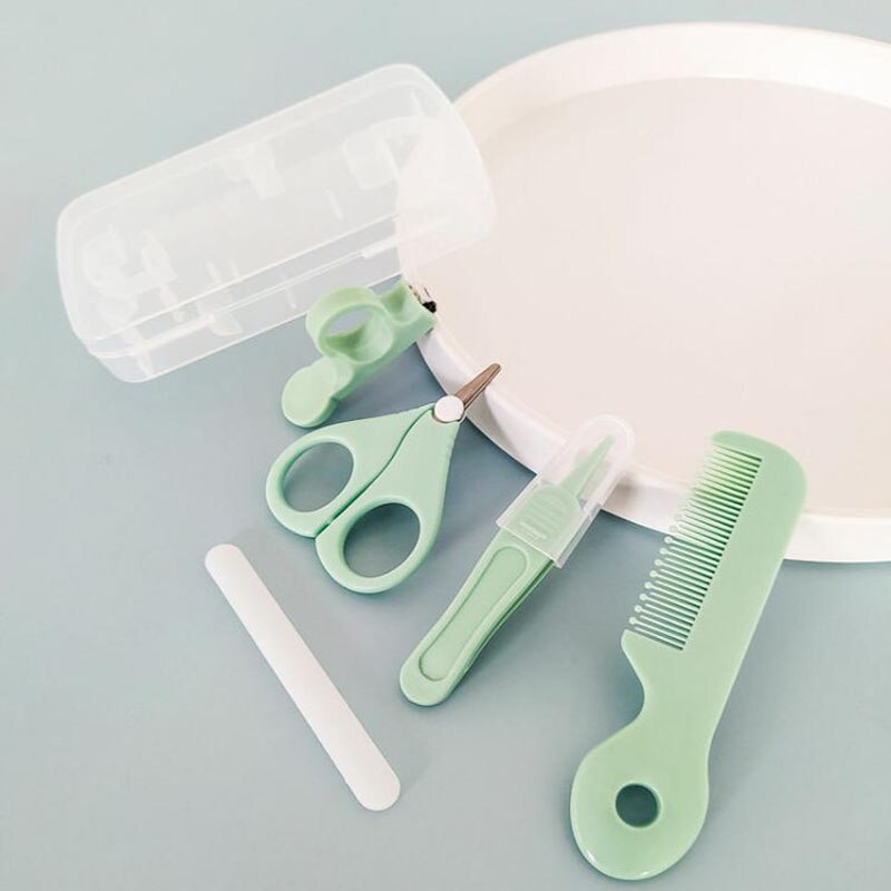 Baby Healthcare Kit Nail Care Set Portable Infant Finger Trimmer Cutter Scissors Clipper Storage Box Daily Cleaning Care Tools
