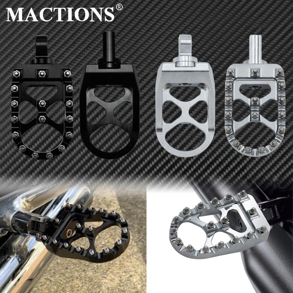 Pedane Moto In Alluminio CNC Nere – Compatibili Harley 883, Dyna, Softail, Fatboy, Foro 9,5 Mm, 1 Paio