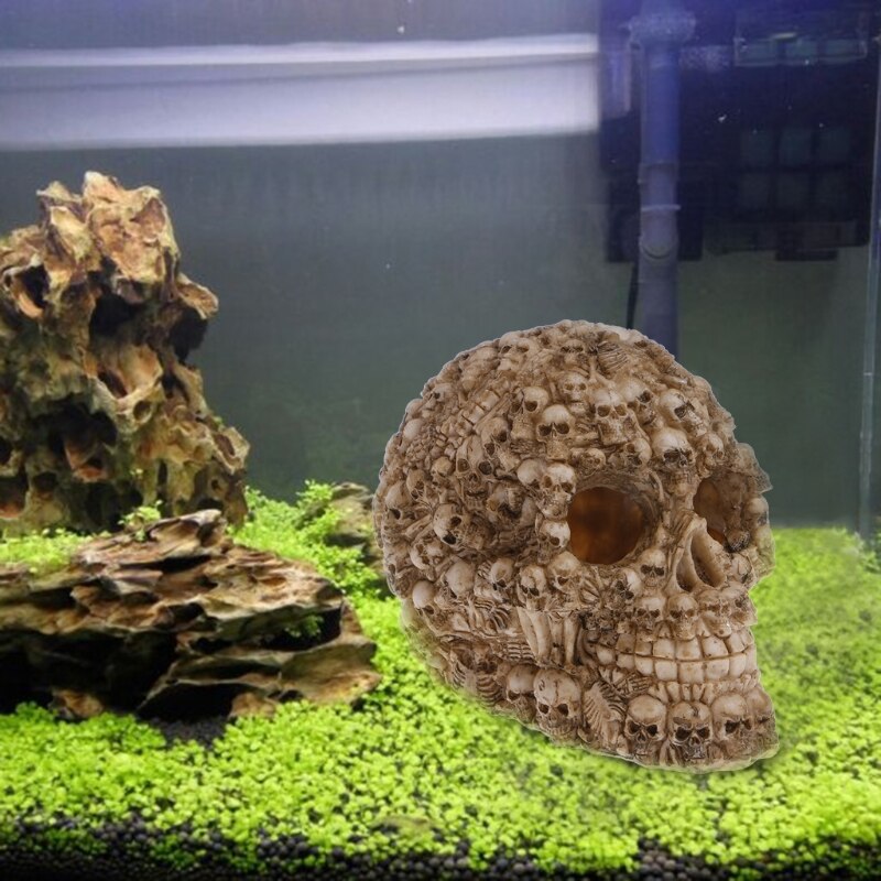 Harssimulatie schedelvorm reptielenhuid grot aquarium aquarium ornamenten
