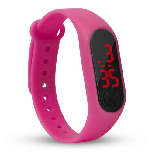 Horloge Kinderen Led-Digitale Horloges Kind Pols Klok Studenten Horloge Kids Voor Meisjes Jongens Sport Elektronische Horloge Voor: Rose Red