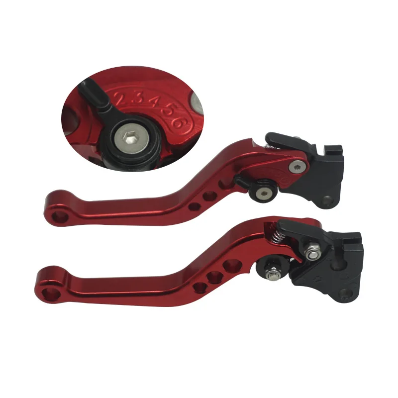 Manija de freno de motocicleta, palanca de freno de tambor de embrague CNC, modificación de motocicleta, juego de manillar ajustable para CG125