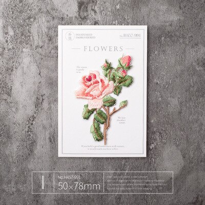 Middelgrote bloemenpatch badge patches geborduurde applicatie naaien strijkapplicatie kleding kledingstuk roos kleding accessoires: Type i