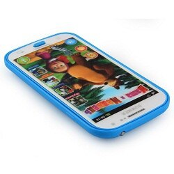 3pcs Multifunctionele Baby Mobiele Telefoon Simulator Muziek Telefoon Touchscreen Kinderen Speelgoed Leren & Onderwijs Model Russische Taal: Blue