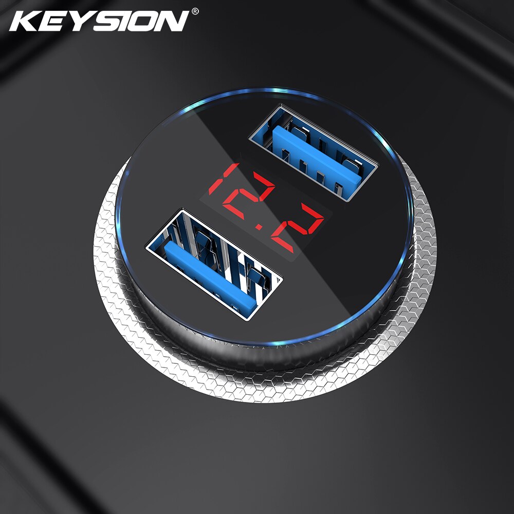 KEYSION Auto Ladegerät 5 V 3.1A Mit LED-anzeige Universal- Dual Usb Telefon Auto-Ladegerät für Xiaomi Huawei Samsung für iPhone XS Max XR