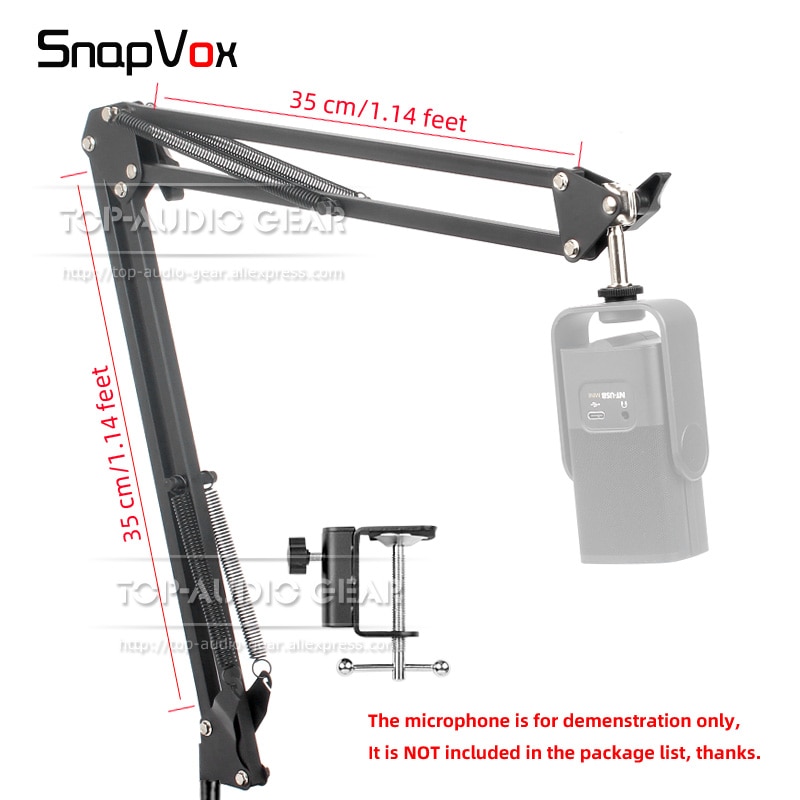 Desktop Suspension Scissor Boom Arm For Rode NT-USB NT USB Mini NTUSB Microphone Stand Mic Clip Holder Clamp Hanging Mount Rack