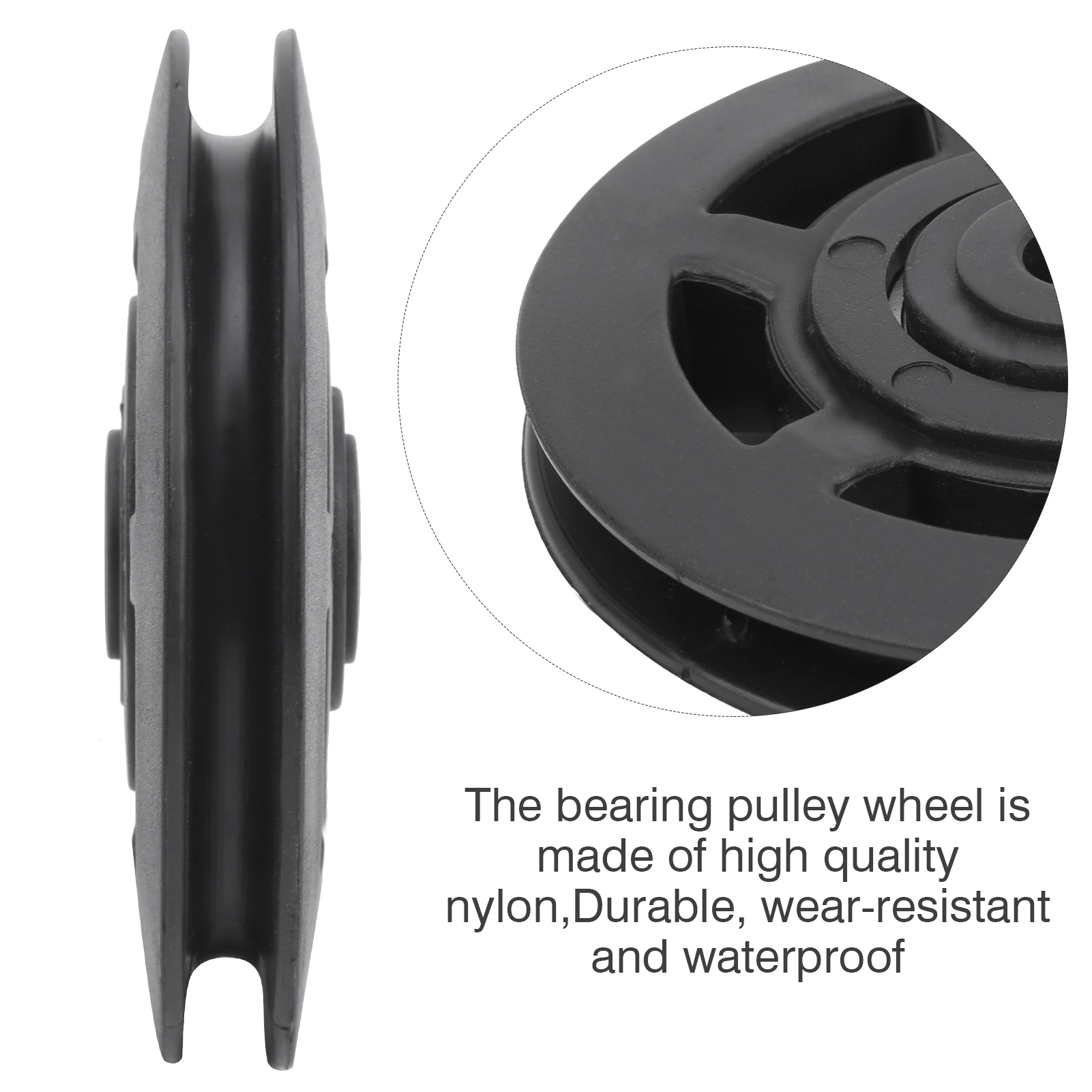 Polea de rodamiento duradera, rueda de rodamiento de nailon resistente al desgaste, Cable Gmarty, pieza de equipo de Fitness Universal para gimnasio, 95MM, 10 unidades por juego