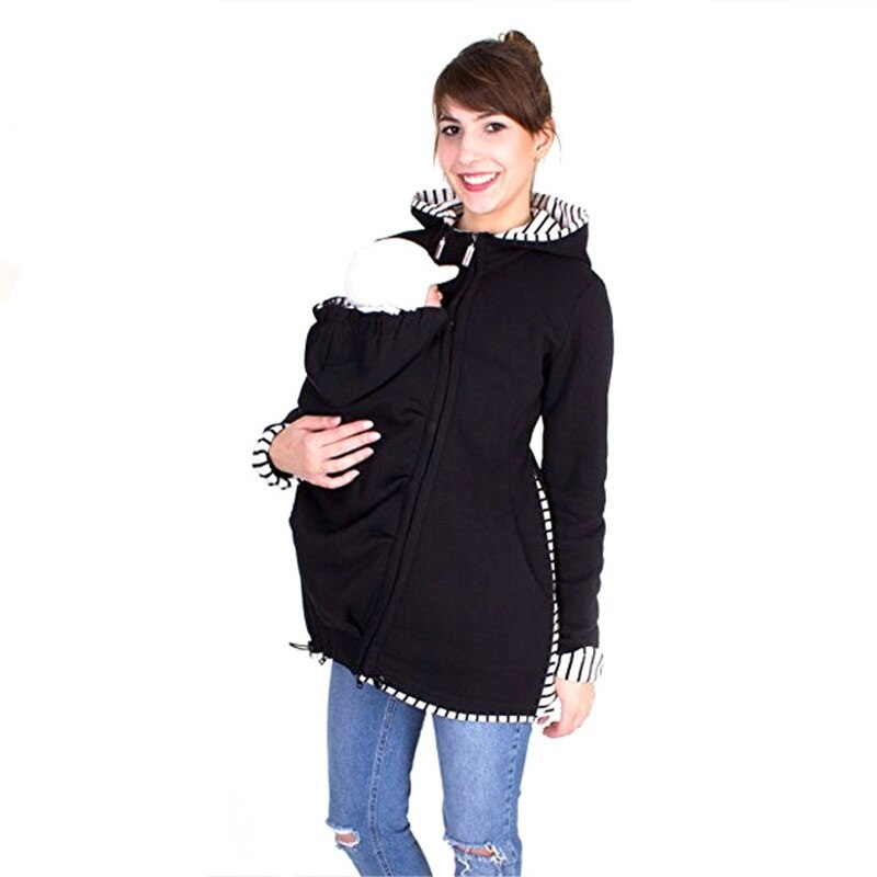 Zwangere Vrouwen Kleding Moederschap Tops Draagzak Kleding Kangoeroe Hoodies Voor Vrouwen Lange Mouwen Tops Moederschap Winter Kleding