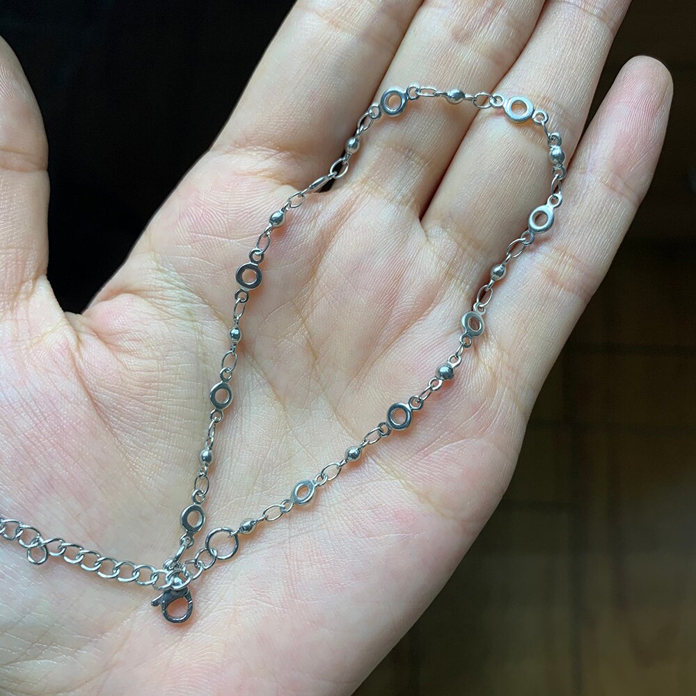 Charm bransoletka naszyjnik kobiety biżuteria lina ze stali nierdzewnej łańcuchy gwiazdy bransoletki nigdy nie zetrzeć bransoletki prezenty 2021 USENSET: Necklace 45cm-5cm / c4