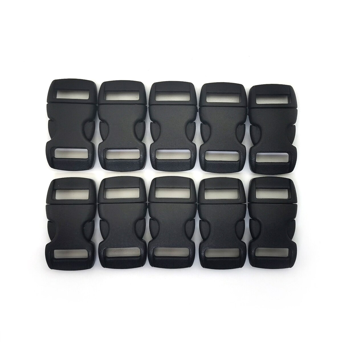 10 Stks/partij 3/8 &quot;10Mm Side Release Gesp Gebogen Parachute 550 Paracord Armband Diy Halsband Strap Webbing Outdoor kamp