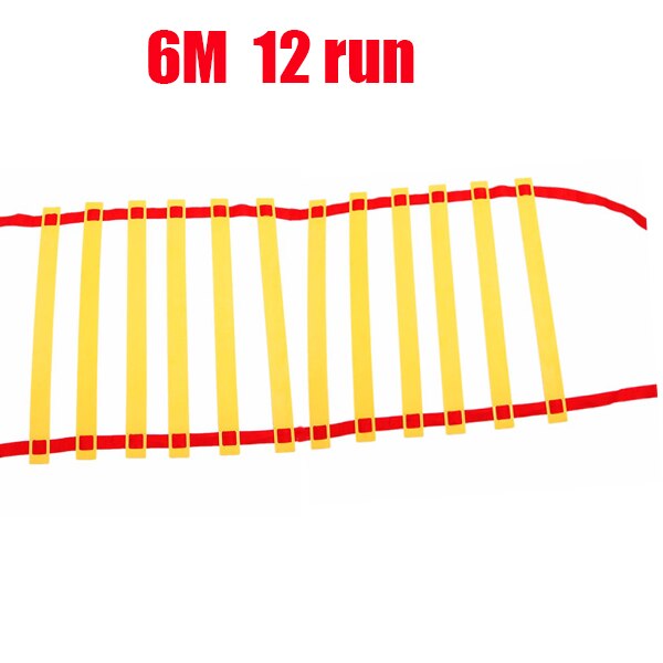 Agility ladder for football and football speed training with carrying bag, fitness equipment, ladder rungs, nylon straps: 6m 12 run