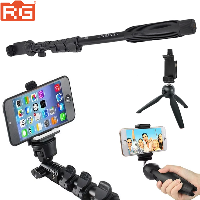 Yunteng 188 / YT228 Digitale SLR DSLR camera's Smartphone Mobiele Telefoons Draagbare Uitschuifbare Handheld Telescopische Monopod