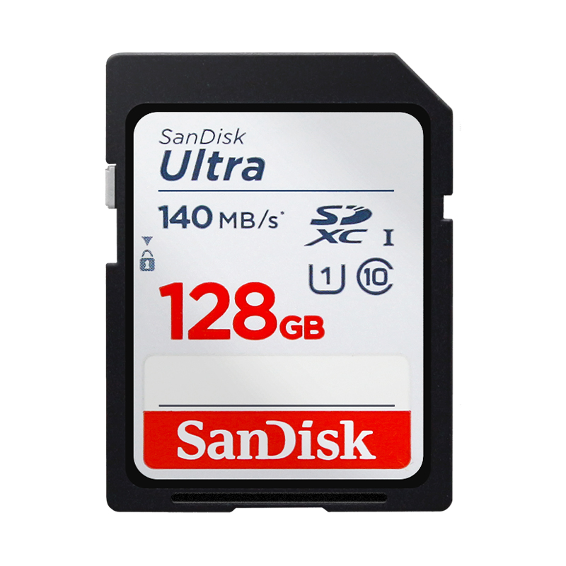 Oryginalna karta pamięci sd sandisk ultra uhs-i 32gb 64gb 128gb 256gb 512gb full hd do aparatu max 150mb/ s: 128 gb