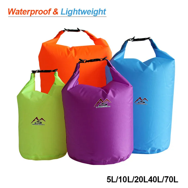 Waterdichte Opslag Drift Bag 5L10L20L40L70L Hoge Capaciteit Waterdichte Dry Bag Sack Voor Varen Vissen Raften Trekking Zwemmen