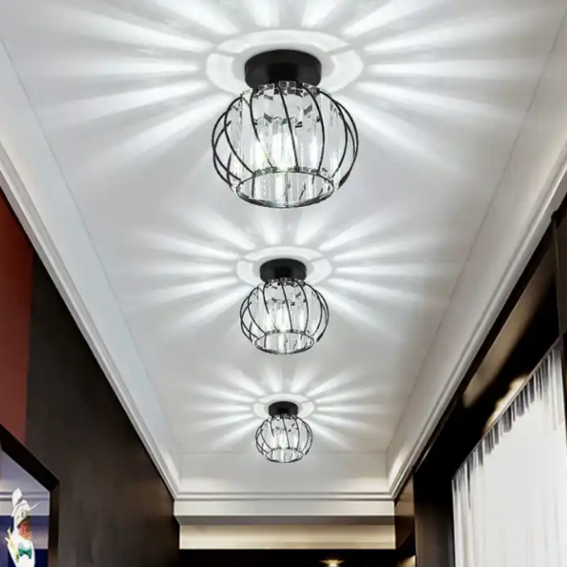 Luksus entre korridor lampe belysningsarmaturer krystal loftslampe indbygget moderne krystal lysekrone