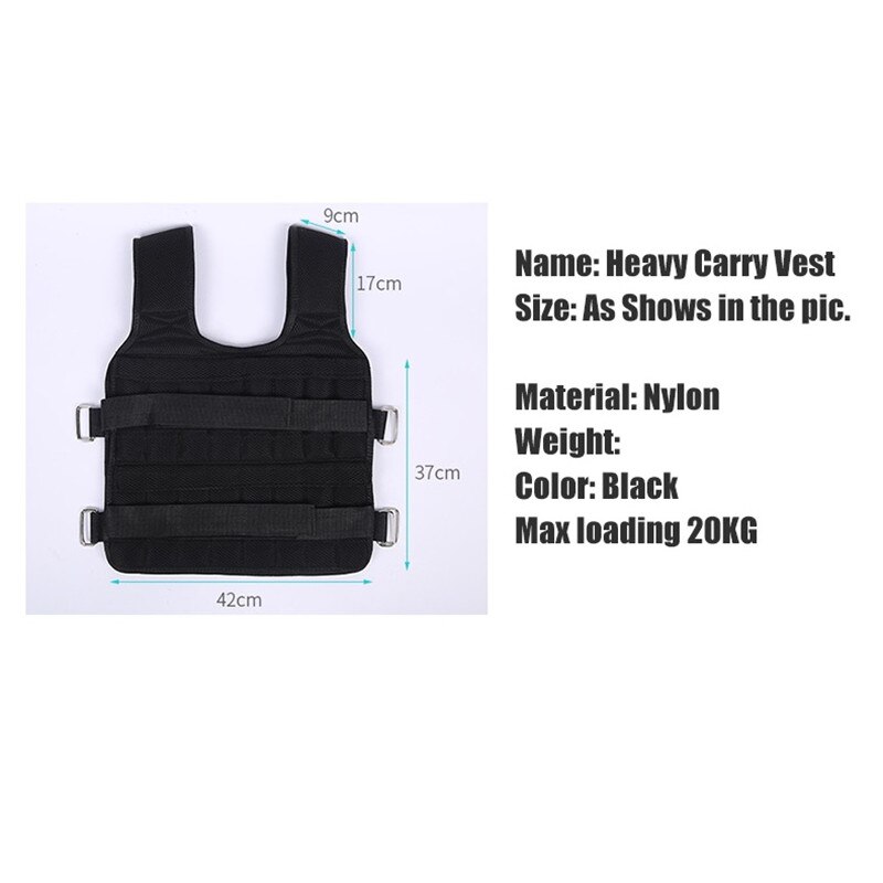 30Kg Laden Gewicht Vest Voor Training Oefeningen Fitness Jas Gym Workout Boksen Vest Verstelbare Jas Zand Kleding