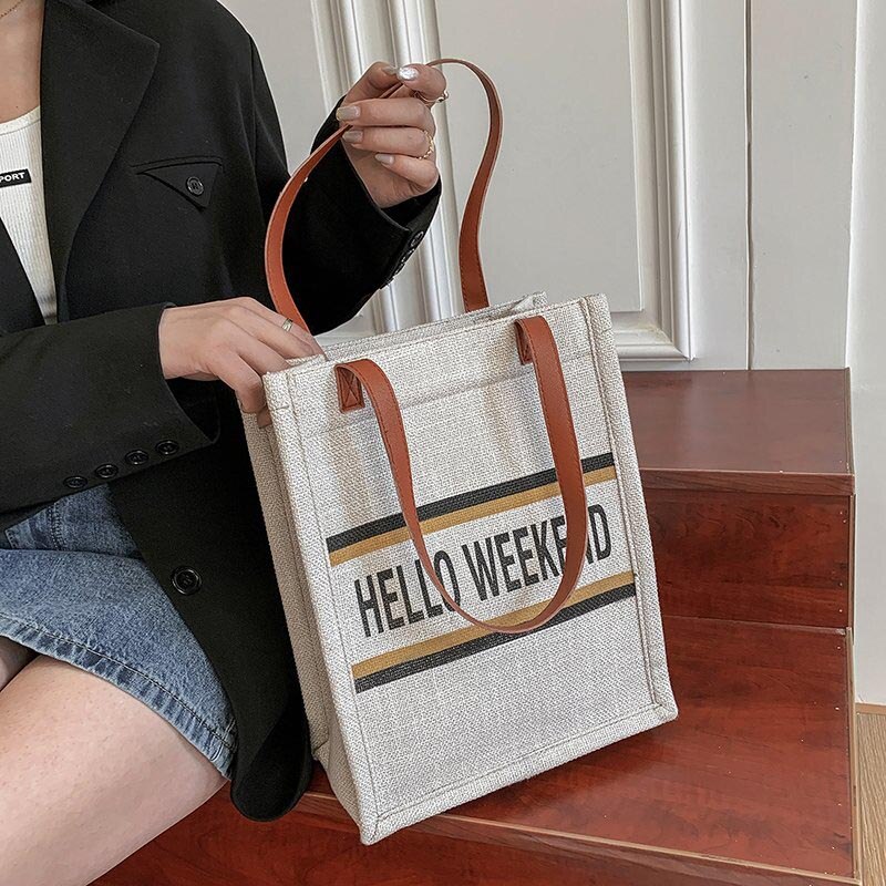 Leinwand Tote Tasche frauen Schulter Tasche Nationalen Stil Baumwolle Und Hanf Frauen Einkaufen Schulter Geldbörse Neue Handtasche