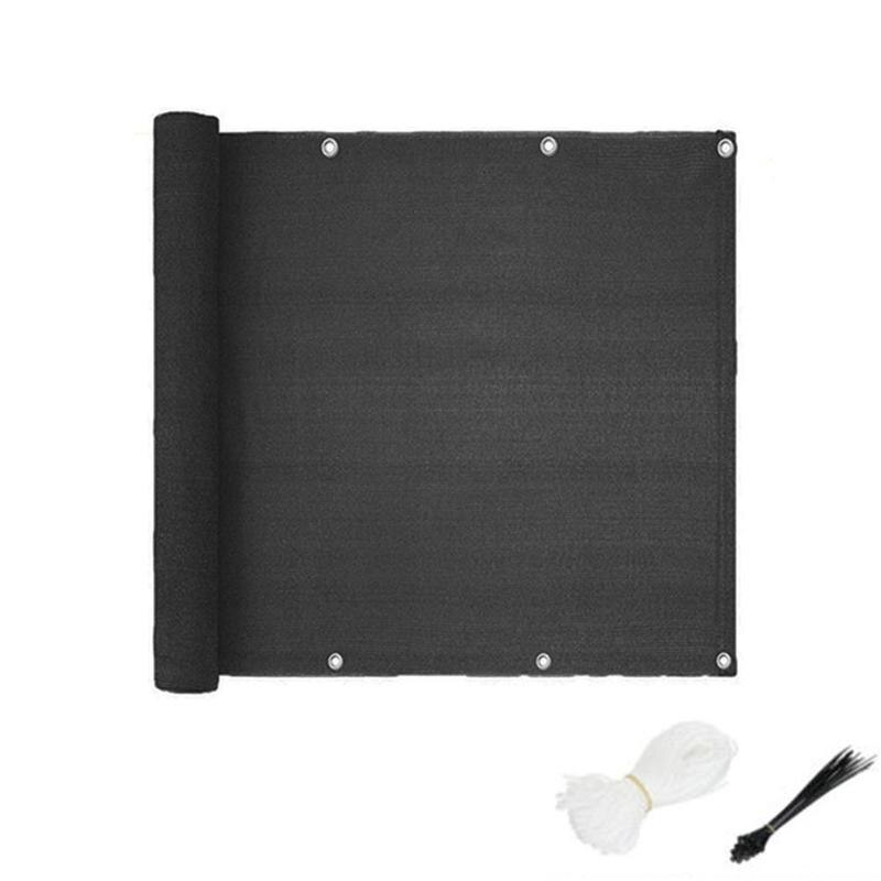 9x20m Multi-purpose Black Sunshade Net Garden Swimming Pool Breathable Parasol Mesh Fence Outdoor Party Leisure Essential Set: Default Title