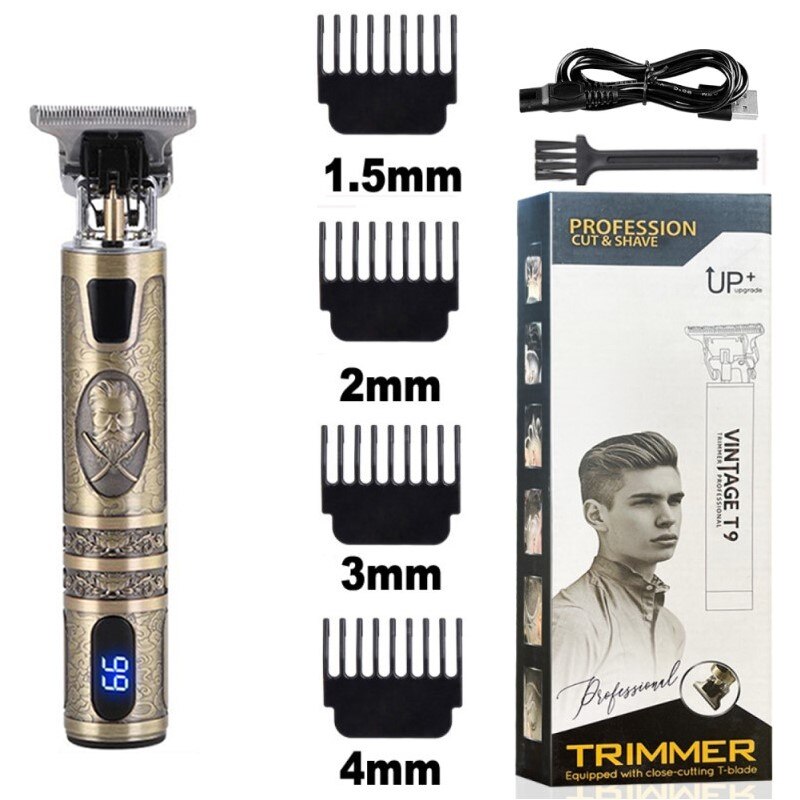 Elektrische Bald Head Tondeuse Trimmer Voor Mannen Oplaadbare Maaier Kapper Scheren Machine Vintage Kapsel Cutter Cordless: Gentleman 2