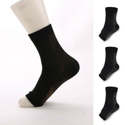 Copper Compression Foot Sleeve Plantar Fasciitis Angel Ankle Pain Socks ...