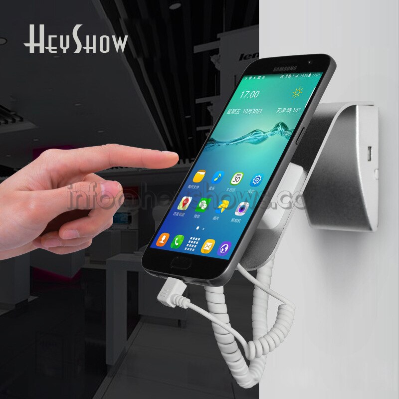 Mobiele telefoonbeveiliging, antidiefstaldisplaystandaard, iphone-inbraakalarmsysteem voor alle smartphones, winkelverliespreventie