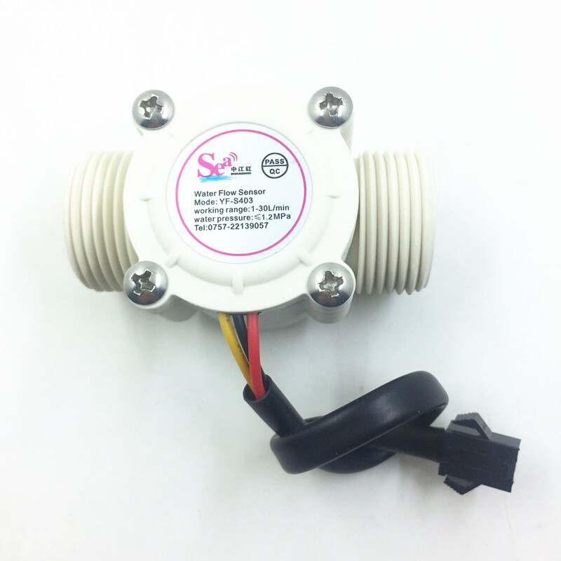 Flow Meter Ssensor Water Fuel Flowmeter Counter Indicator Swimming Pool 1-30L/Min G3/4 DN20 + LCD flow controller