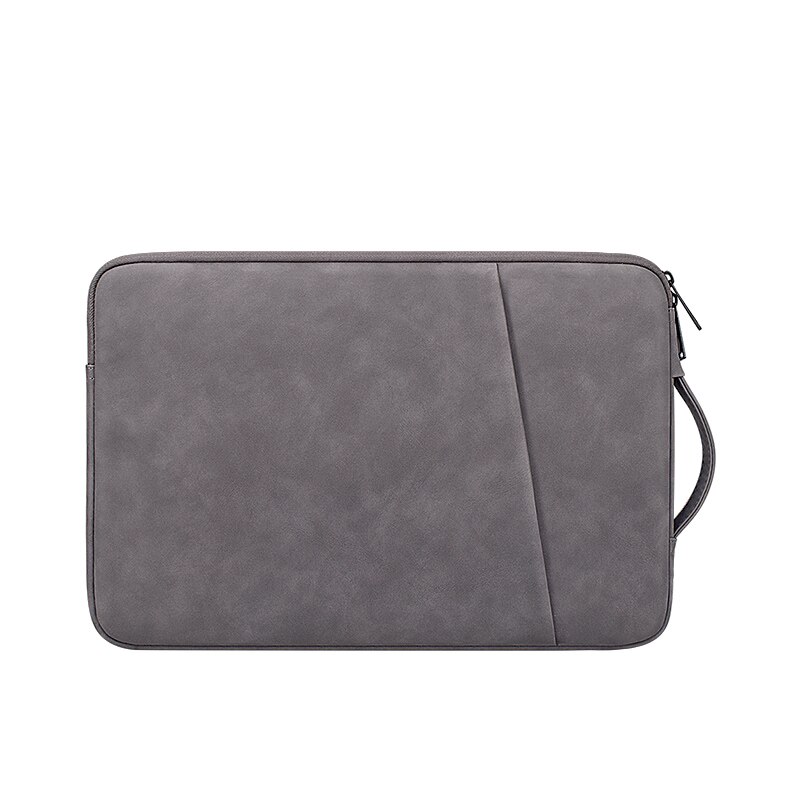 Nowa torba na laptopa ze skóry PU dla Macbook Air Pro Dell Asus HP Acer torebka 13 14 15 15.6 calowy pokrowiec na notebooka dla kobiet: deep grey / 13-calowy