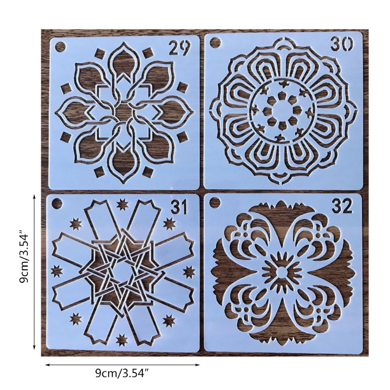 56 Pack Mandala Dot Schilderen Templates Stencils, Kleine Mandala Template Stencils Voor Diy Art Project Rock Schilderen