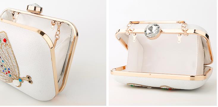 Butterfly diamonds lady cute clutches party wristlets handbags