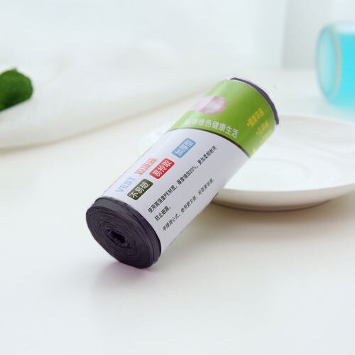 Rubbish Garbage Bin Liners Kitchen Toilet Black Waste Trash Bags Kit With Handle Vest Type Trash BAGS: Black