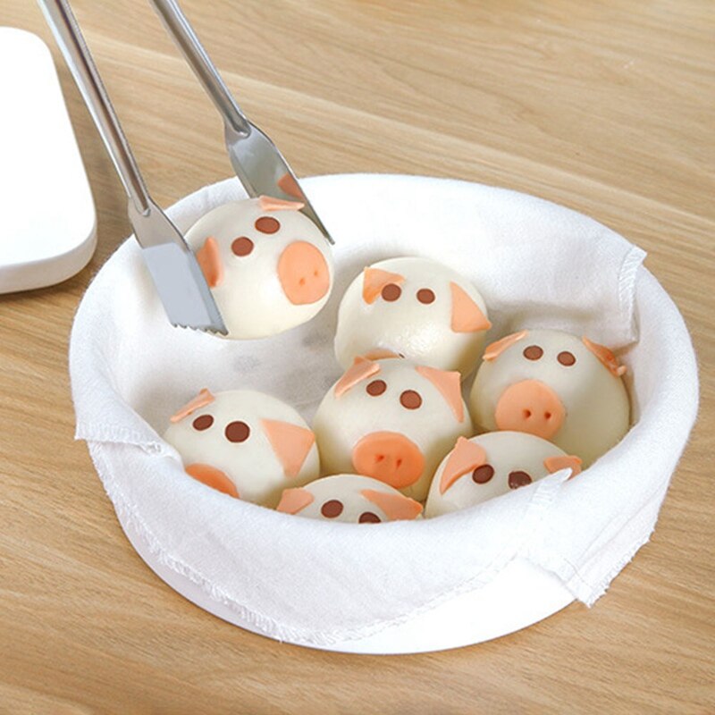 Cotton Yarn Steamer Cloth Non-stick Steamed Dumpling Cloth Breathable Steaming Buns Rice Steamer Gauze Cloth Kitchen Accessories