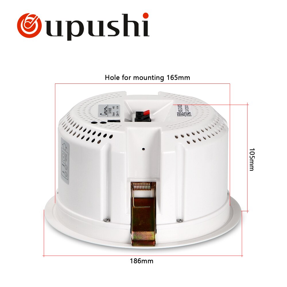 Original OUPUSHI Ca1062B 20W Bcakground Music PA System 6.5 inch Full Range Good Sound Passive Audio Ceiling Speaker