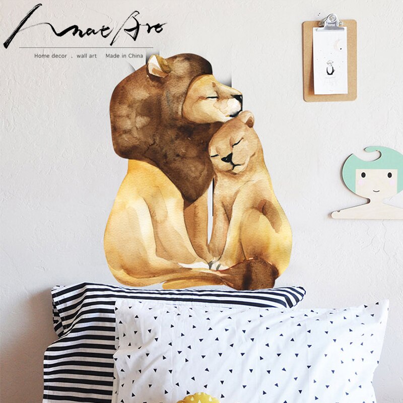 baby wall sticker Animal wall art lion sticker kids room decoration bedroom decor home decor living room bathroom decor muraux