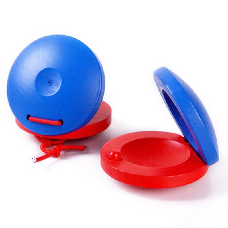 Castagnettes en bois pour enfants et adultes, Instrument de Percussion à doigt, Instrument de musique à rythme