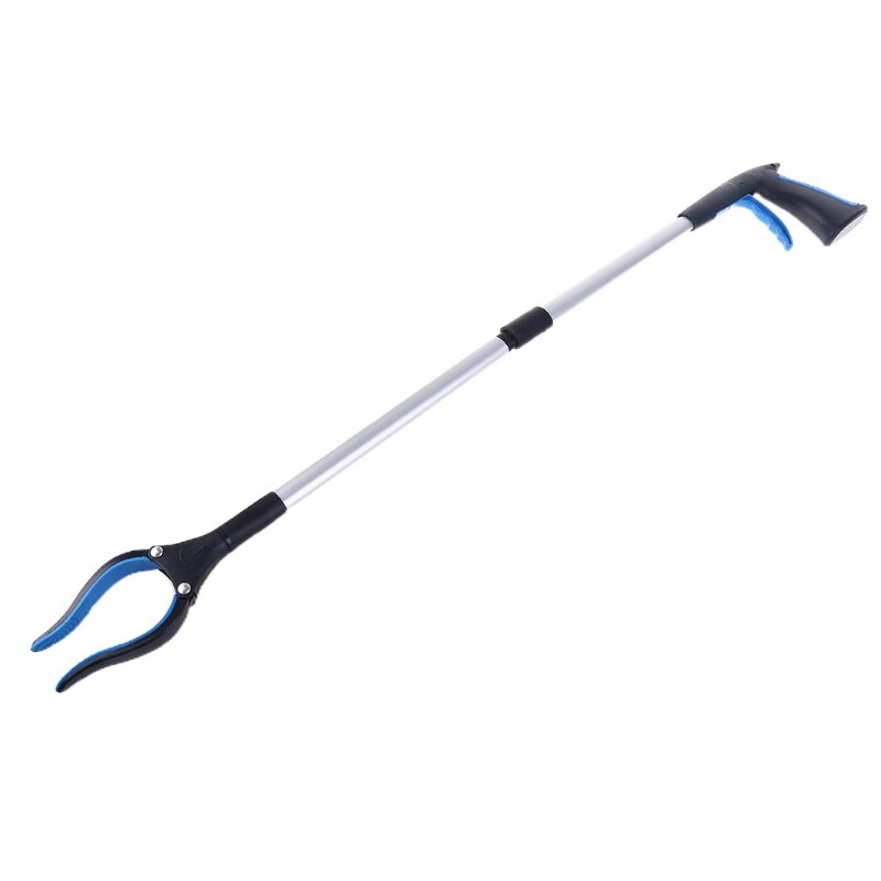 Foldable Long Trash Clamps Grab Pick Up Tool Curved Handle Garbage Clip Portable Pickup Tools