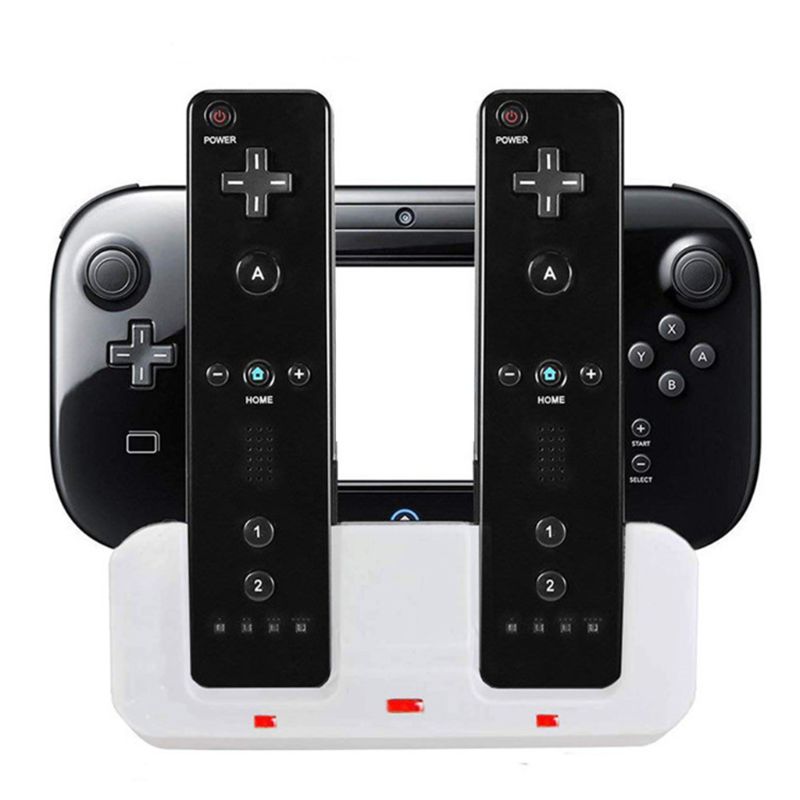 Estación de carga inteligente para Wii U, soporte de carga para mando a distancia N7MC