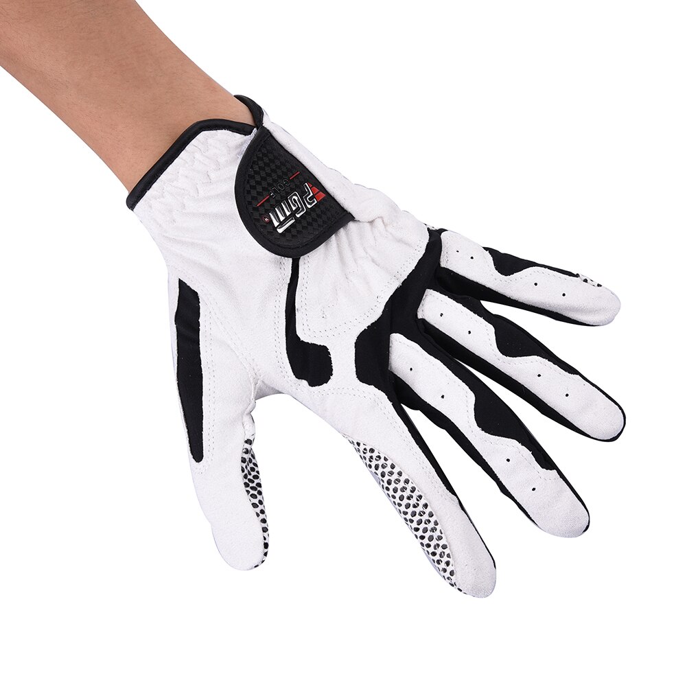 Gants de Golf homme Gant Microfibre Doux Blanc Bleu Main Gauche Anti-dérapage Antidérapant Particules Respirant Gant De Golf Directe: White A 23