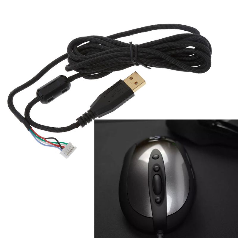 Umbrella rope mouse cable soft durable mouse line replacement mouse wire for logitech  mx518 mouse drop