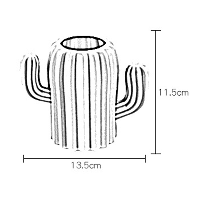 Large Capacity Pen Holder Cute Cactus Pencil Pot Student Desktop Multifunction Storage Box Office Supplies