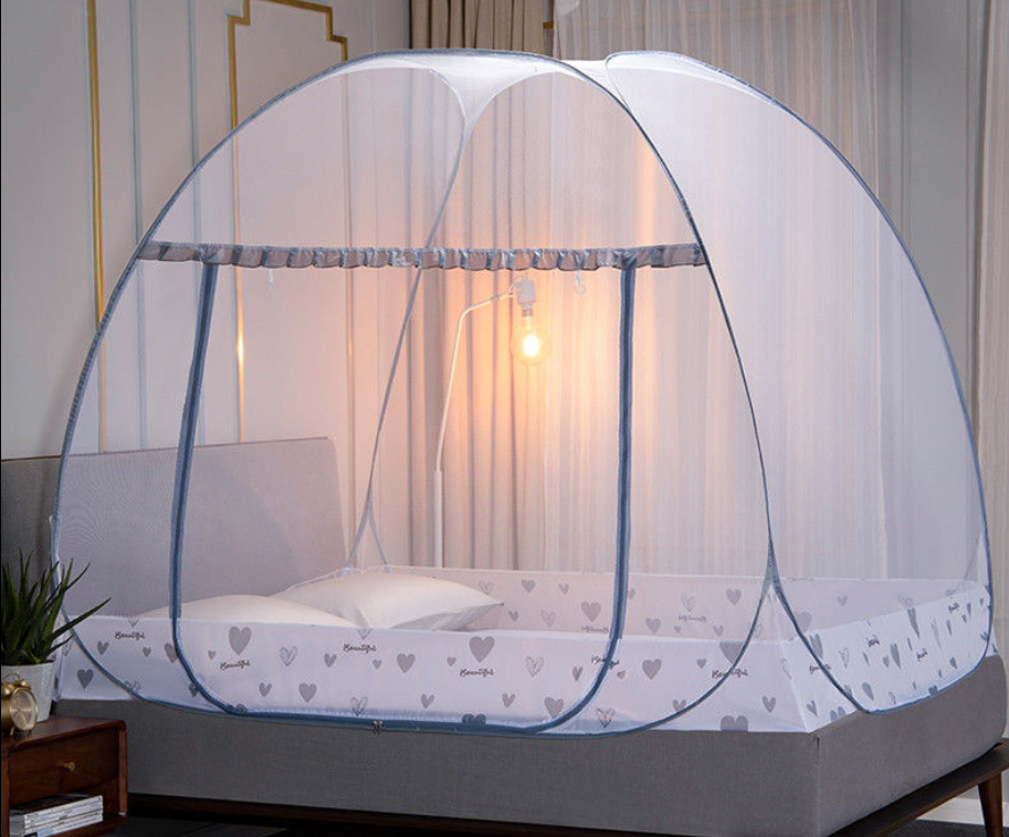 Hartpatroon yurt klamboe verhoging encryptie eendeurs dubbel huis 1.8m studentenhuis 1m slaapkamers klamboe: Gary 180 x 200cm