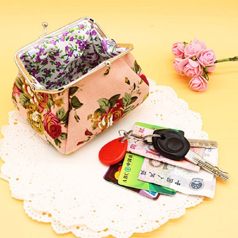 2022 Aankomst Vrouwen Bloem Gedrukt Canvas Portemonnee Kaarthouder Portemonnee Clutch Handtas Tas Voor Schoonheid En Gezondheid